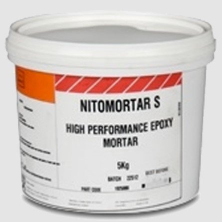 NITOMORTAR S (10L)- High Strength , abrasion resistance Epoxy reinstatement mortar for Fast and permanent patch repair of Concrete in Sewage Tanks, Sea Walls, Industrial Floors and as Bedding mortar.